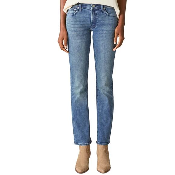 LUCKY BRAND JEANS WOMENS 29X30 SWEET N STRAIGHT-LEG STRETCH GEMINI BLUE NEW - Picture 1 of 13